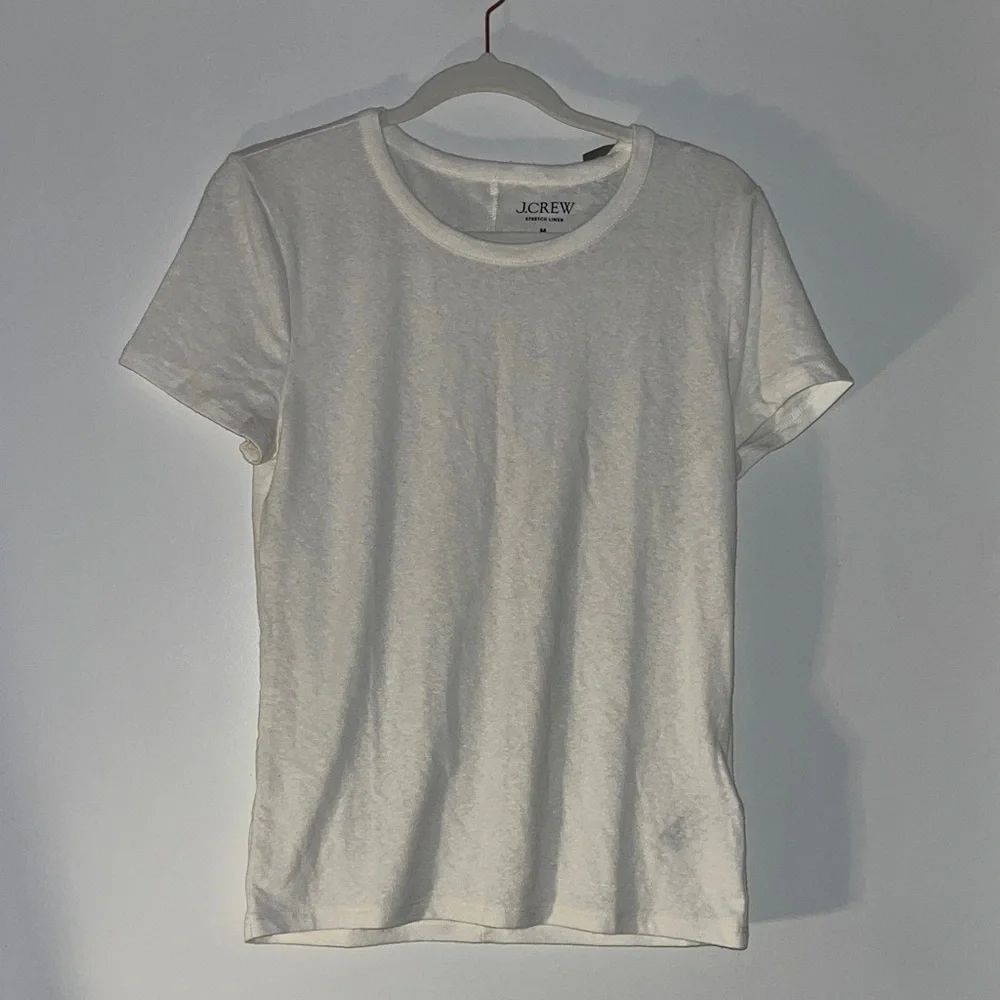 J. Crew Stretch Linen Tee - Picture 1 of 5